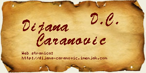 Dijana Caranović vizit kartica